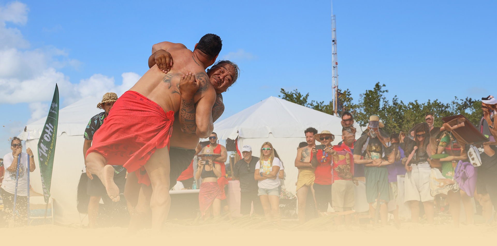Fire Dancers on Beach at Night Heiva Festival Miami